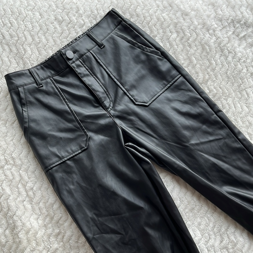Joggers faux leather joggers size M